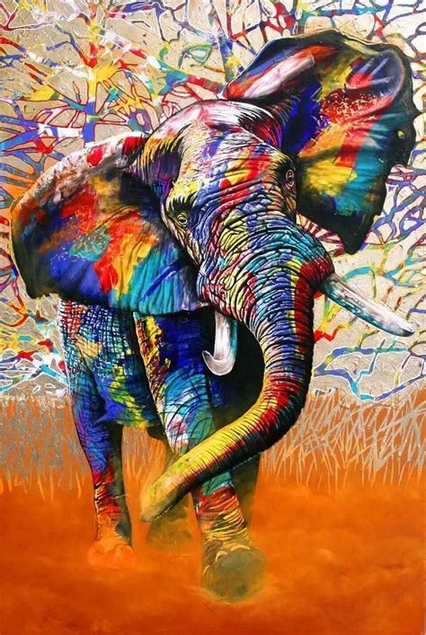 Pin de Tina Maurer en Art | Arte de elefante, Pintura de elefante ...