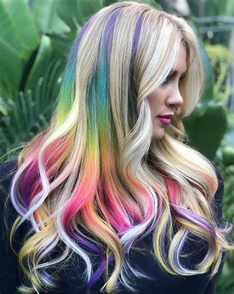 32 Amazing Crazy Hair Color Ideas | Rainbow hair color, Crazy hair, Long hair styles