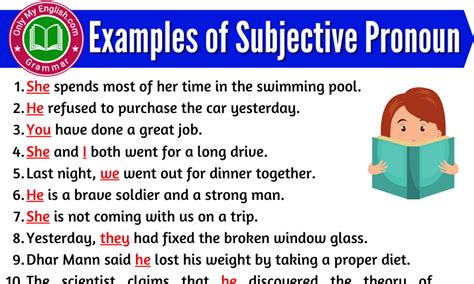 20 Examples of Subjective Pronoun » Onlymyenglish.com