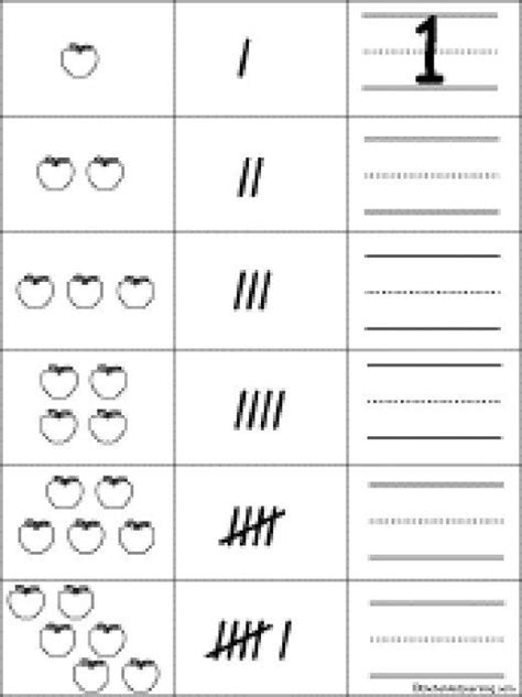 the worksheet for numbers 1 to 10 is shown in black and white, which includes