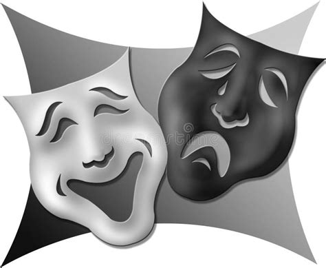 Drama Masks-Black And White Stock Images - Image: 574524