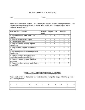 Fatigue Severity Scale Pdf - Fill and Sign Printable Template Online