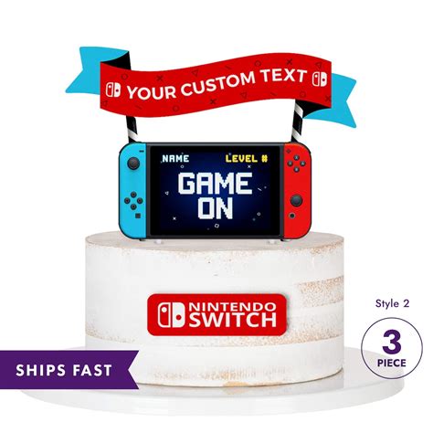 NINTENDO SWITCH Cake Topper Gamer Cake Topper Nintendo - Etsy