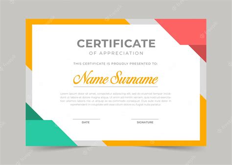 Premium Vector | Modern certificate template design