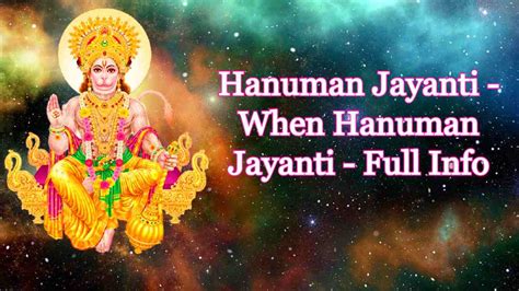 Hanuman Jayanti 2025 Date - When Hanuman Jayanti » Sonatuku