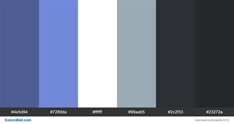 Discord theme with Blurple. HEX colors #4e5d94, #7289da, #ffffff ...