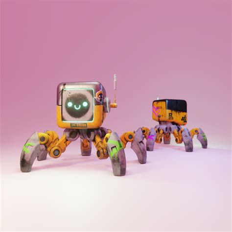 Game Character Design, 3d Character, Robot Design, Game Design, Robot Cute, Epic Mickey ...