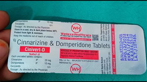 Cinnarizine And Domperidone Tablets Uses Dosage||Cinivert-D Tablet Uses||चक्कर आना,उल्टी आना का ...