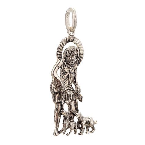 Pendant Saint Lazarus in sterling silver 4,8x2,5cm | online sales on HOLYART.co.uk