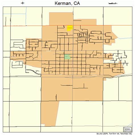 Kerman California Street Map 0638226