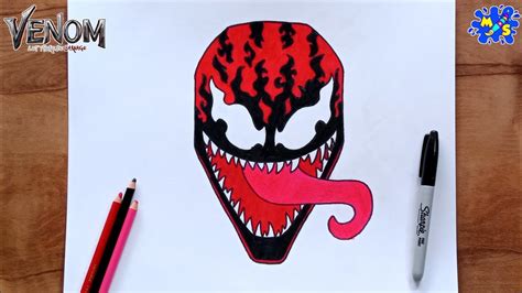 How to draw Carnage Face || Venom 2 Let there be Carnage - YouTube