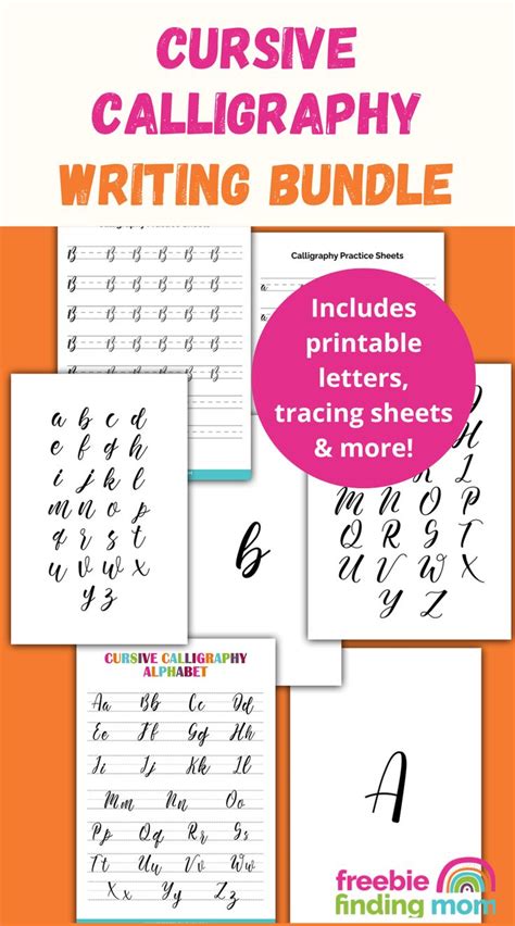 Cursive Calligraphy Alphabet Letter Printables | Printable alphabet ...