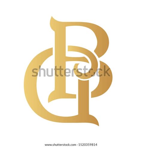 Golden Gb Monogram Isolated White Stock Illustration 1520359814 | Shutterstock