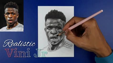 Realistic Drawing Vini Jr Real madrid striker from Brazil - YouTube