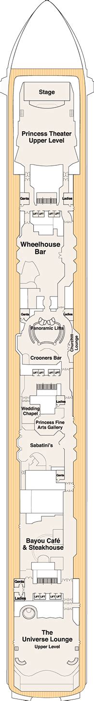 Coral Princess Deck plan & cabin plan