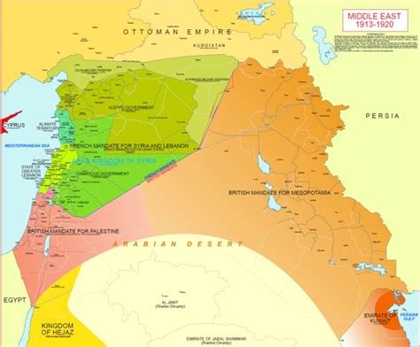 Hisatlas - Map of Middle East 1920