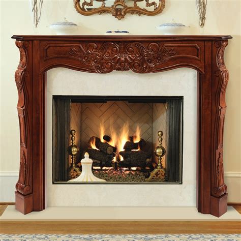 Mantel - 134 Deauville - Fruitwood Finish (48-30) | Fireplace mantel ...