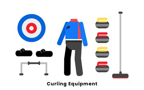 a man standing in front of a wall with various items on it and the words curling equipment