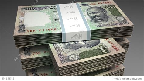 Stack Of Indian Rupee Stock Animation | 5461513