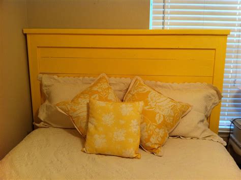 Yellow Queen Headboard - First Project | Do It Yourself Home Projects from Ana White | Reclaimed ...