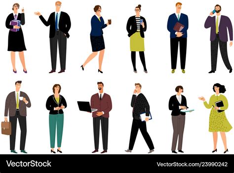 Cartoon business characters Royalty Free Vector Image