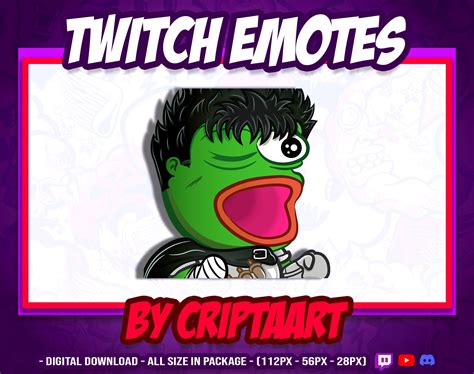 Twitch Emote / Discord / Pepe frog emotes / Pepe frog pog / G - Etsy España