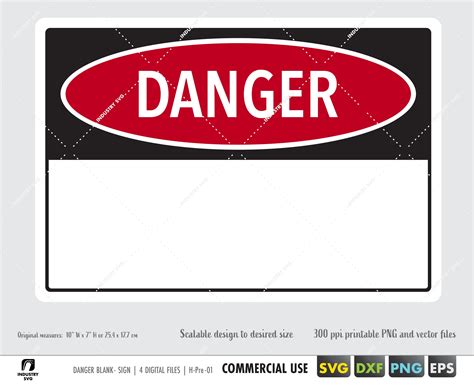 Danger Sign Svg Blank Danger Sign Svg Custom Danger Sign Cut - Etsy India