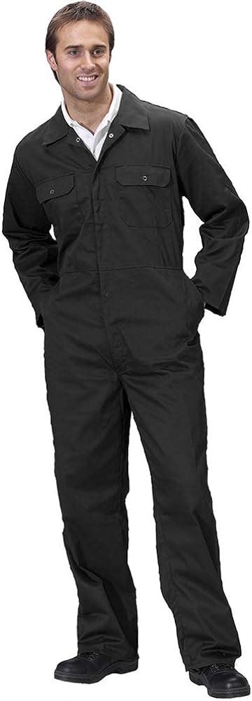 Unisex Protective Safety Work Wear with Press Studs & Elasticated Waist Tough Gear Boiler Suit ...