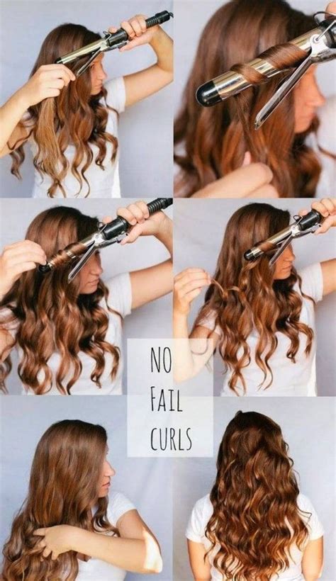 How to Curl Your Hair Using Curling Iron,1. Beachy Waves,2. Spiral Curls | Hair styles, How to ...