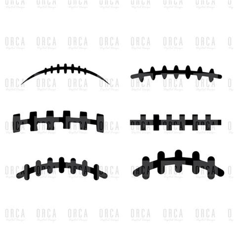 Football Laces Outline Clipart - Taha