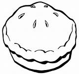 Pie Coloring Page sketch template