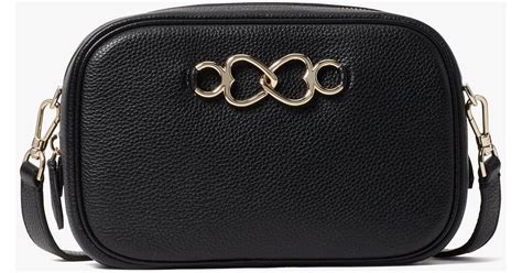 Kate Spade Leather Infinite Medium Camera Bag in Black | Lyst