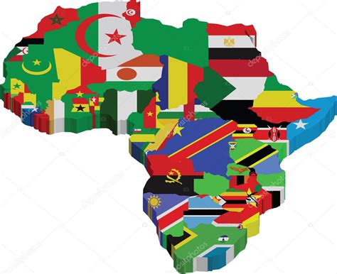 Africa continent and flags — Stock Vector © ajlber #12315409