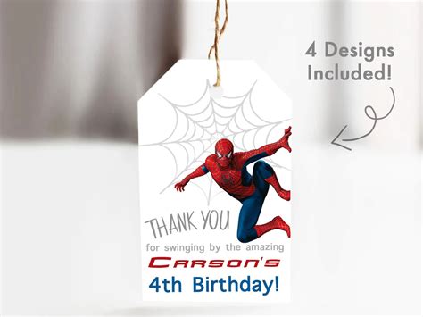 Personalized Spiderman Party Favors - Etsy