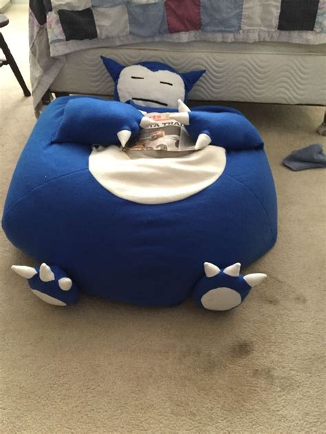 Snorlax bean bag....for nephew nick. He loves chilling on it! | Snorlax ...