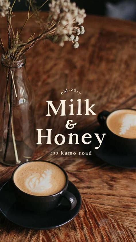 Cafe Branding - Milk & Honey | Restaurant branding design, Cafe ...