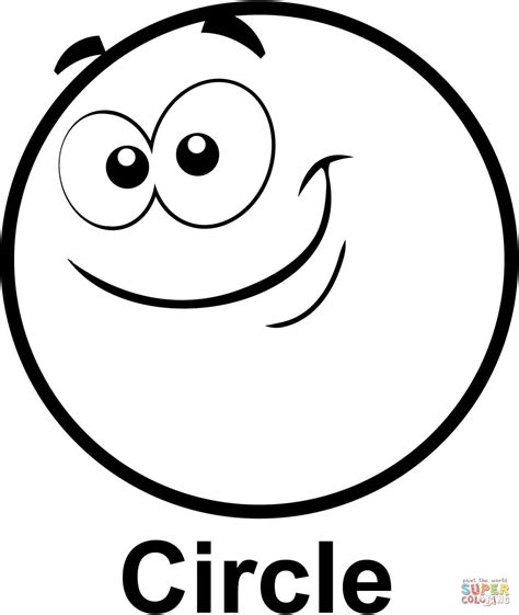 Circle Cartoon Face coloring page | Free Printable Coloring Pages