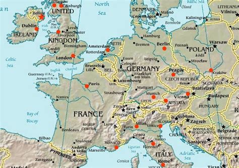 europe travel mapp: Map of Europe Travel Pictures