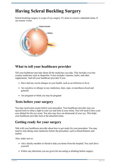 Text - Having Scleral Buckling Surgery - HealthClips Online