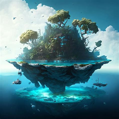 Fantasy Floating Island Images - Free Download on Freepik