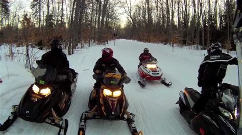 Michigan Snowmobile - Pine Stump Junction to Grand Marais - GoPro Hero - YouTube