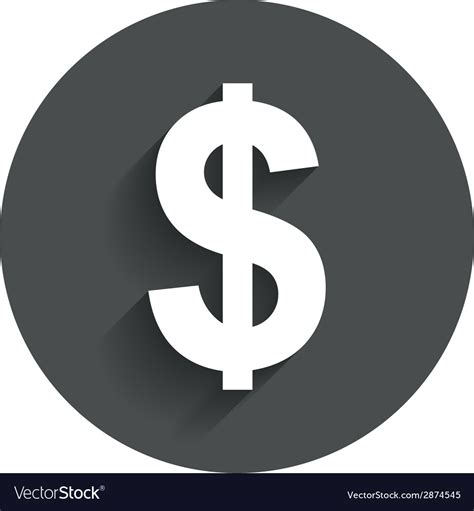 Dollar sign icon usd currency symbol Royalty Free Vector