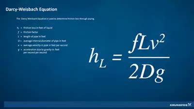 Darcy-Weisbach Equation | Grundfos