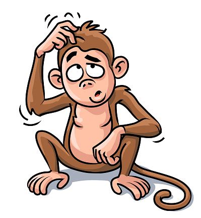 Monkey Scratching Its Head Stock Illustration - Download Image Now - iStock