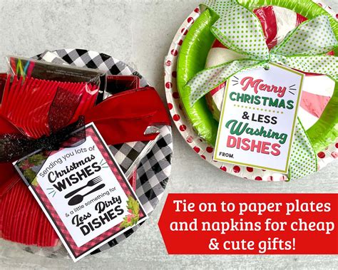 Printable Paper Plate Gift Tags for Christmas Gifts – The Savvy Sparrow