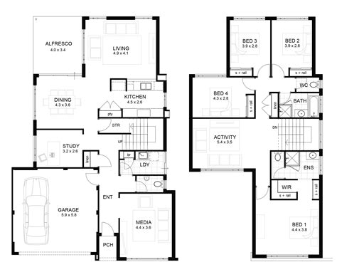 two storey house floor plan homes floor plans | Two story house plans ...