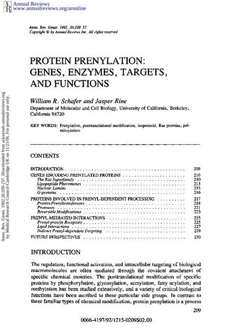 (PDF) (1992) "Protein prenylation: genes, enzymes, targets, and functions." - DOKUMEN.TIPS