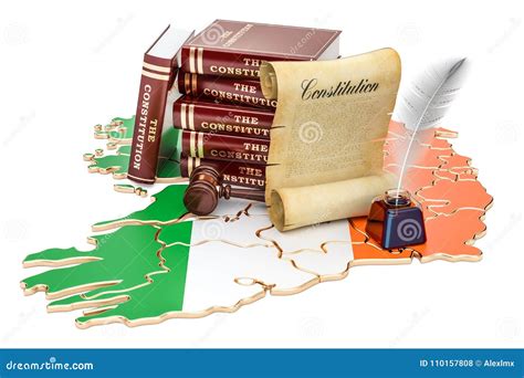 Constitution of Ireland Concept, 3D Rendering Stock Illustration ...