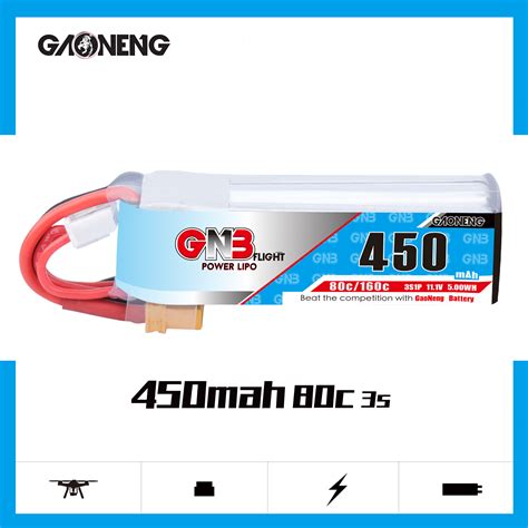 GNB Battery 11.1V 80C 450mAh 3S - KiwiQuads