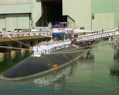 The crew of the US Navy (USN) SEAWOLF CLASS- Attack Submarine, USS ...